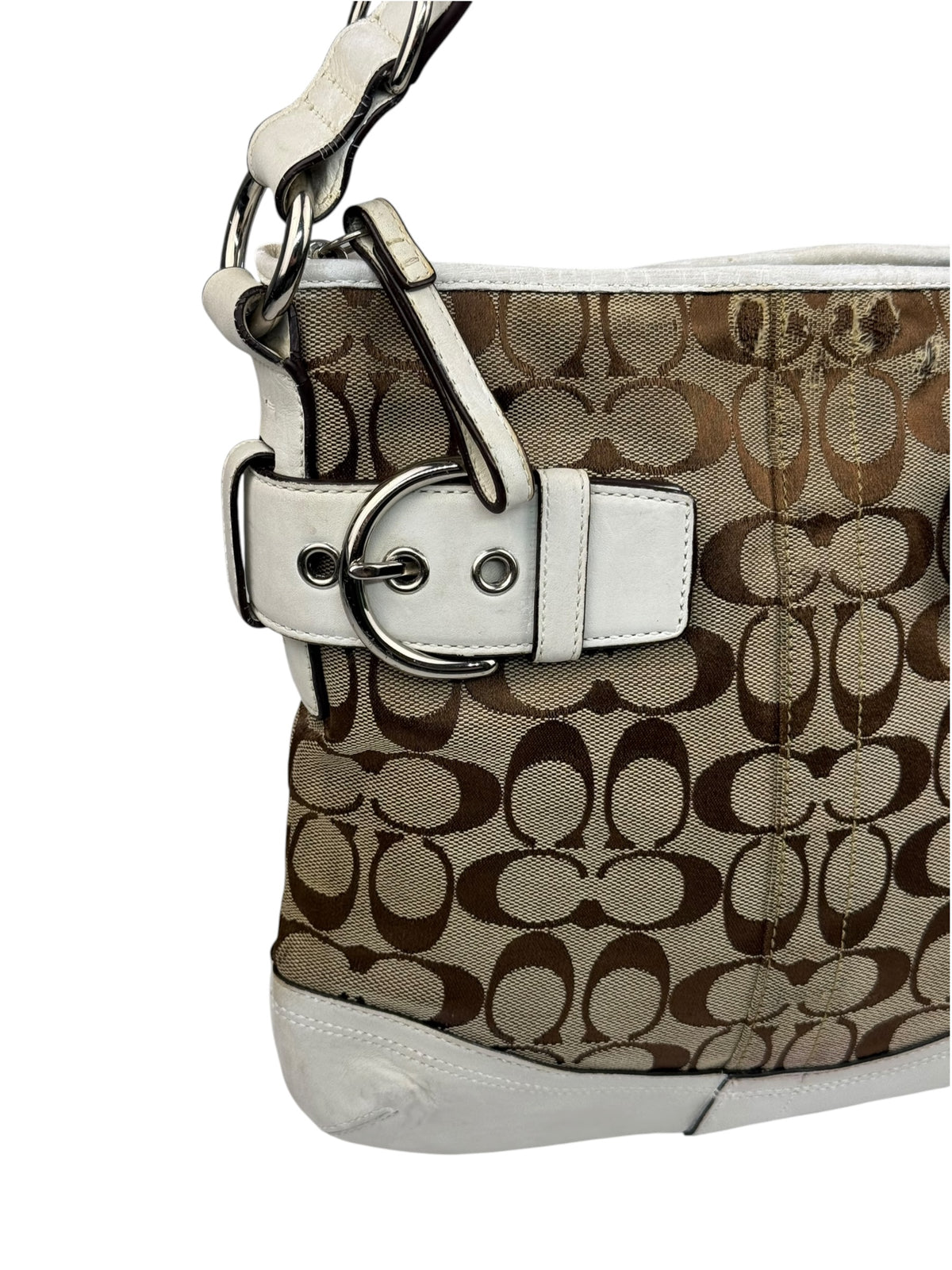 Coach Soho Signature Monogram Schultertasche