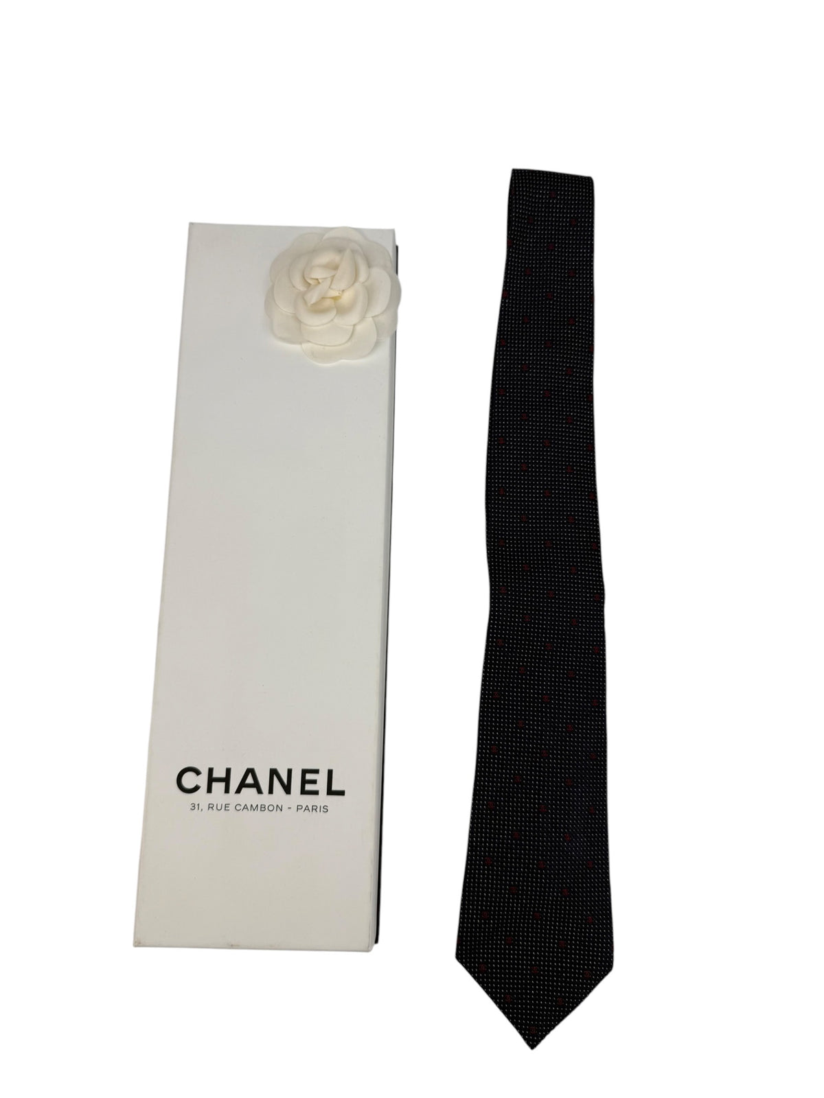 Chanel Pailletten Monogramm Krawatte aus Seide