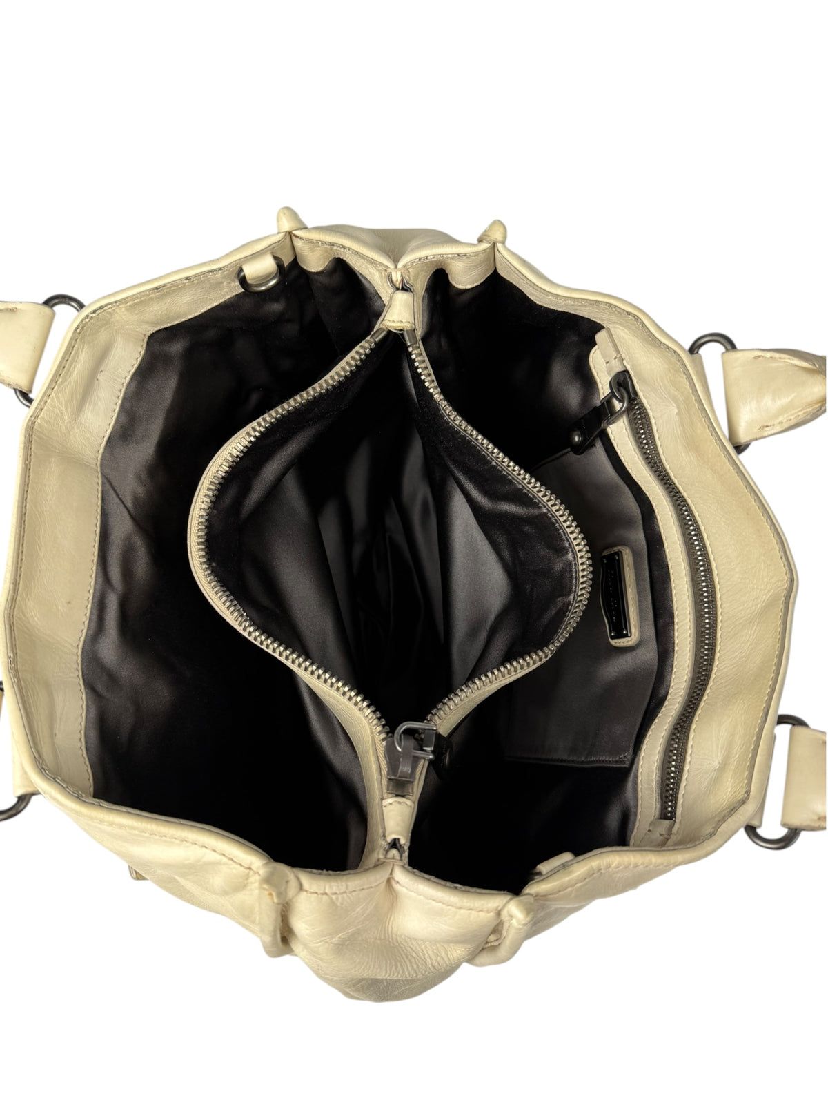 Miu Miu Leder Handtasche Creme