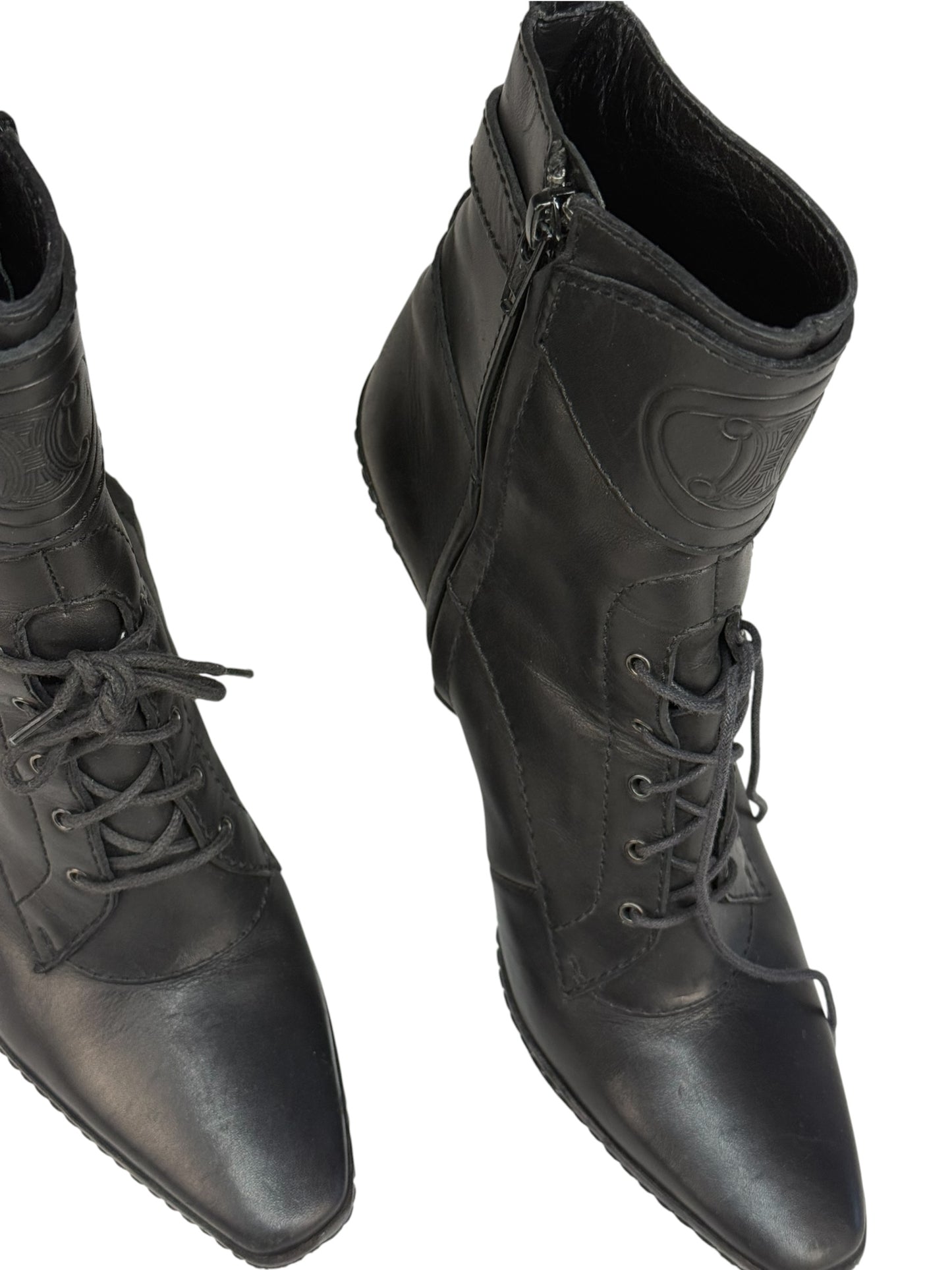 Celine Paris Lace Up Boots