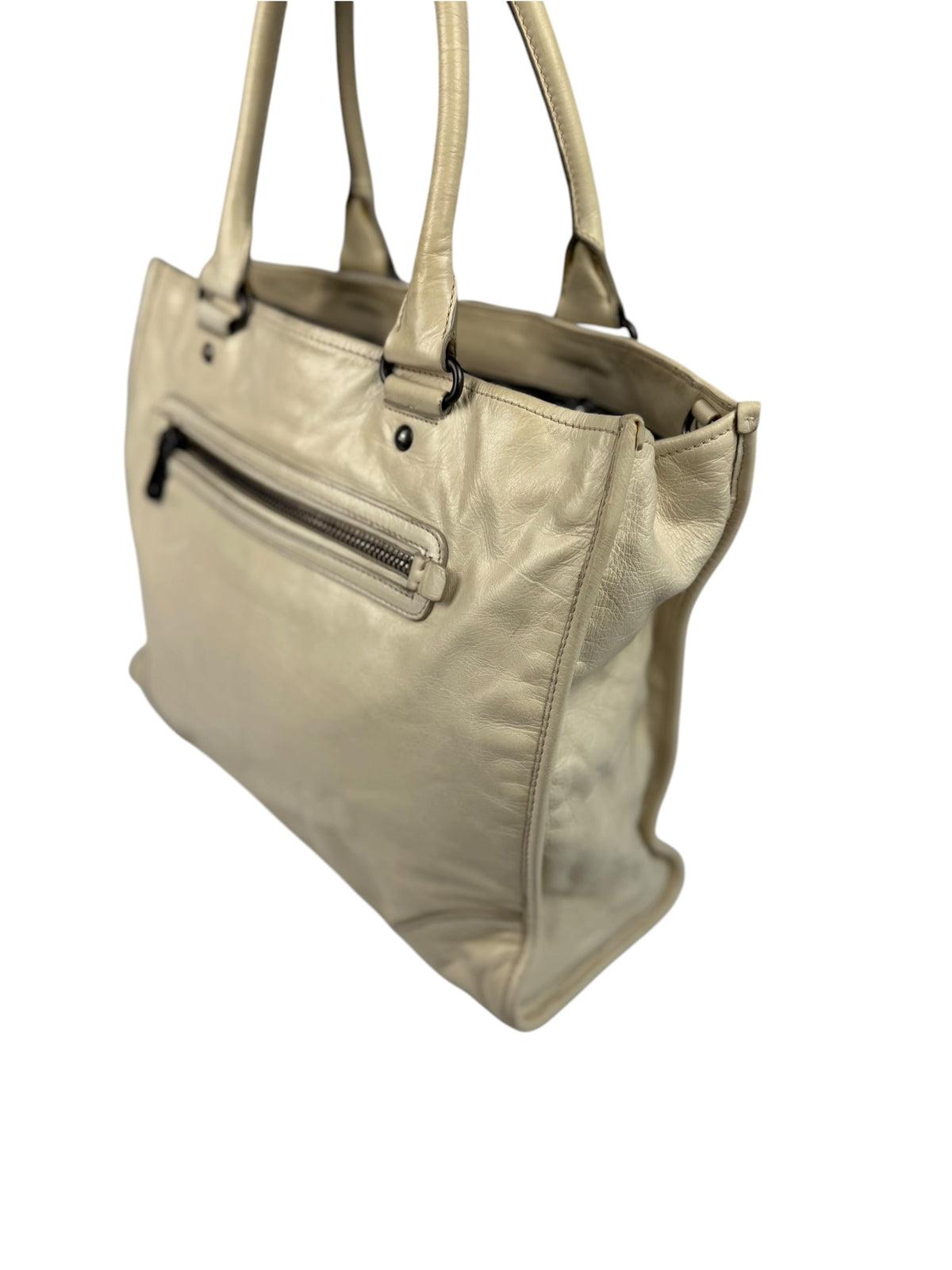 Miu Miu Leder Handtasche Creme