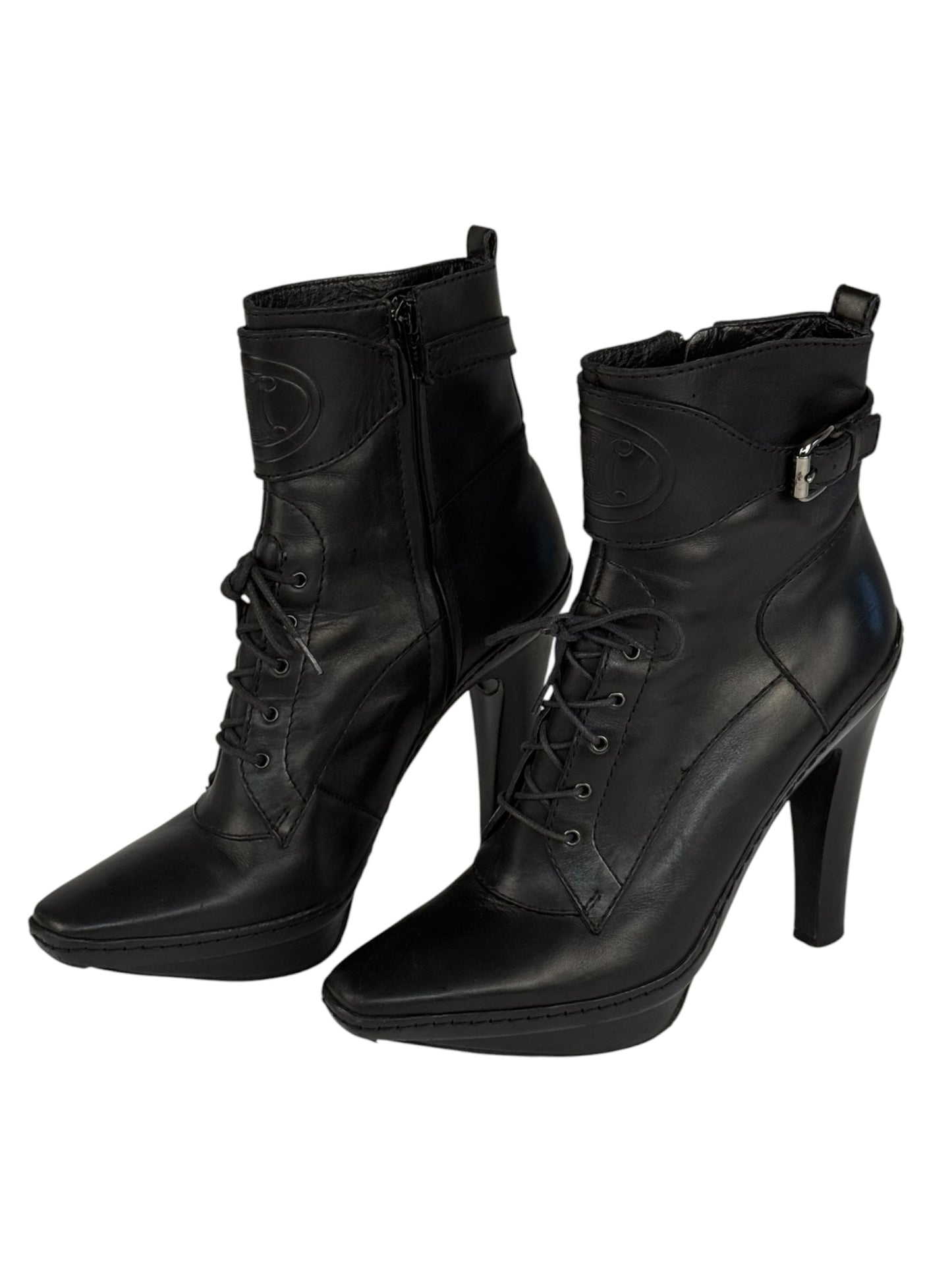 Celine Paris Lace Up Boots