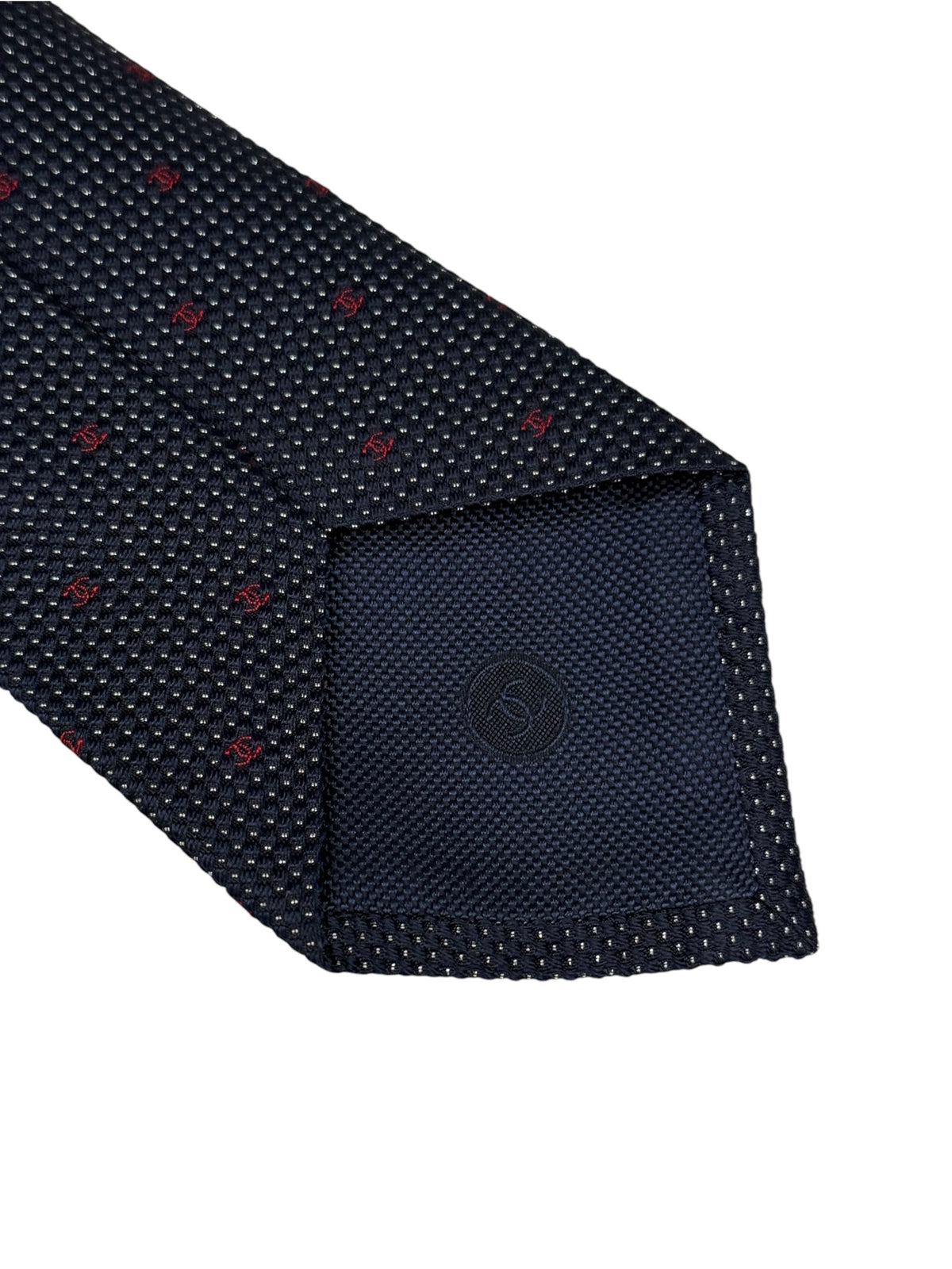 Chanel Pailletten Monogramm Krawatte aus Seide