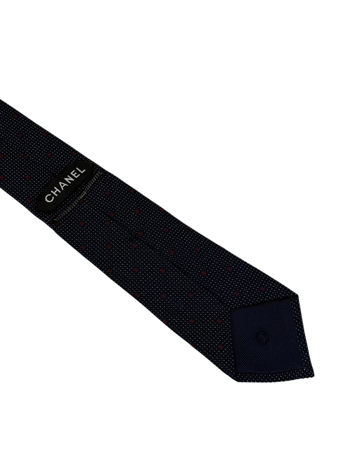 Chanel Pailletten Monogramm Krawatte aus Seide