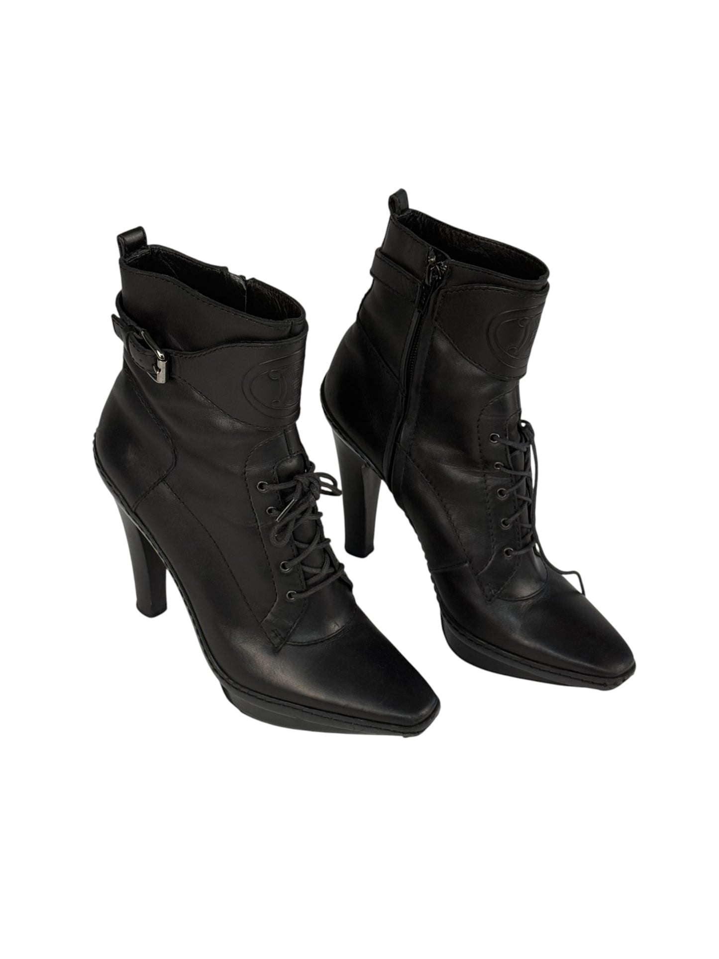 Celine Paris Lace Up Boots