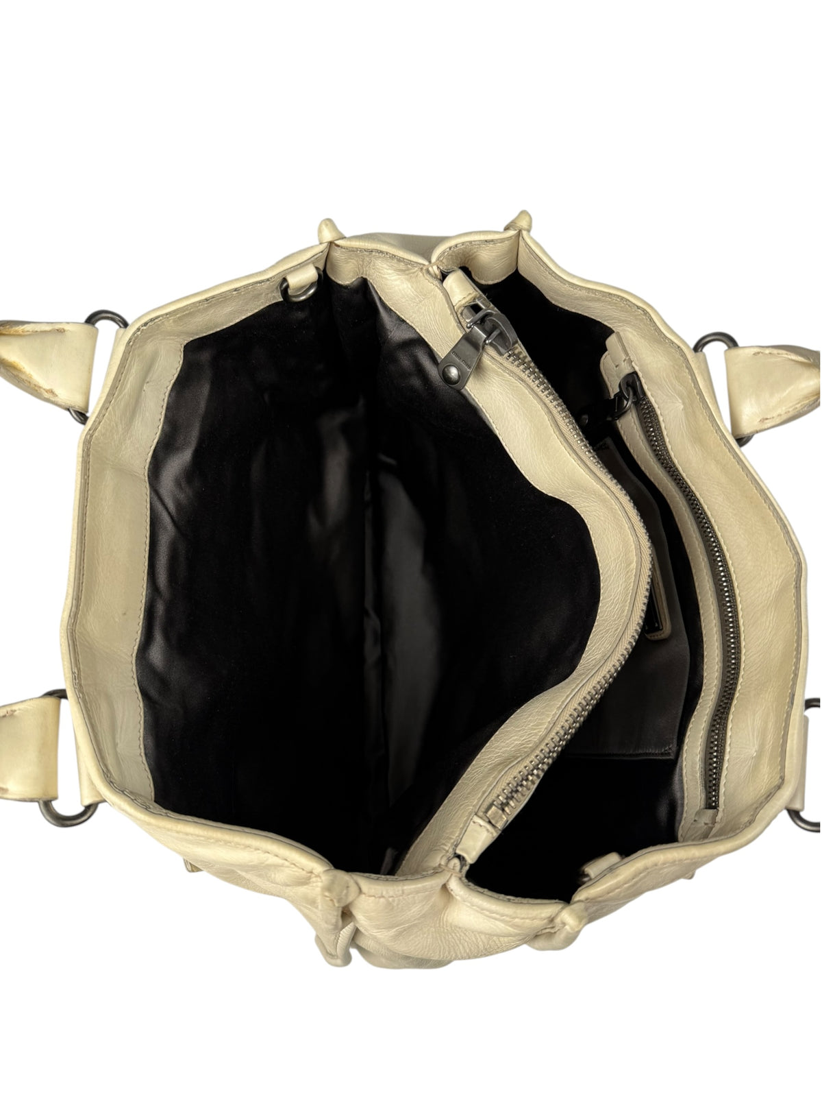 Miu Miu Leder Handtasche Creme